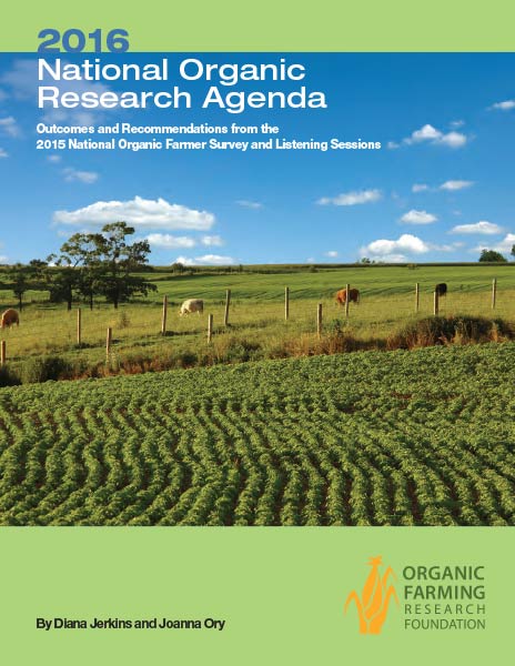 Photo of cover of the National Organic Research Agenda 2016 report