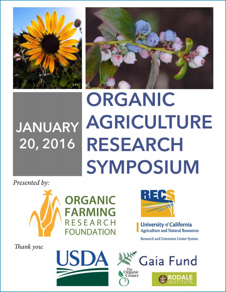 Photo of 2017 Organic Agriculture Research Symposium report cover