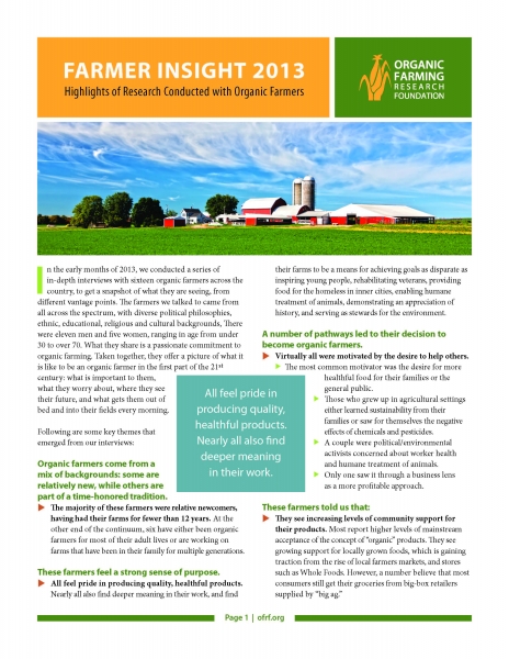 The Farmer Insight Report: 2013